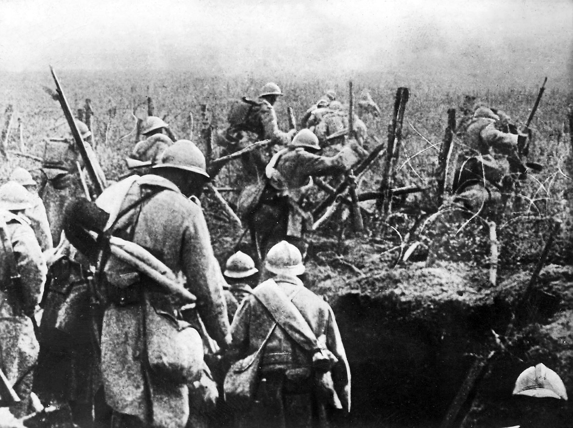 Soldados en la Batalla de Verdún, 1916