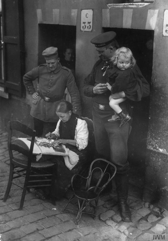 Soldados alemanes en el frente occidental, 1914