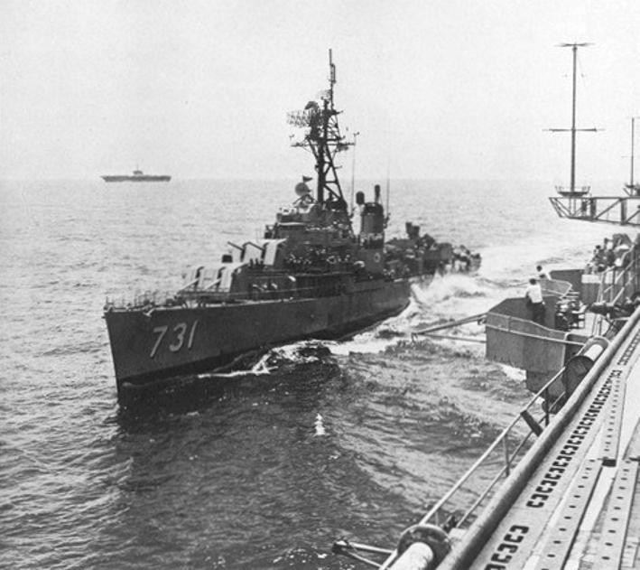 El destructor USS Maddox, protagonista del incidente del golfo de Tonkín en 1964