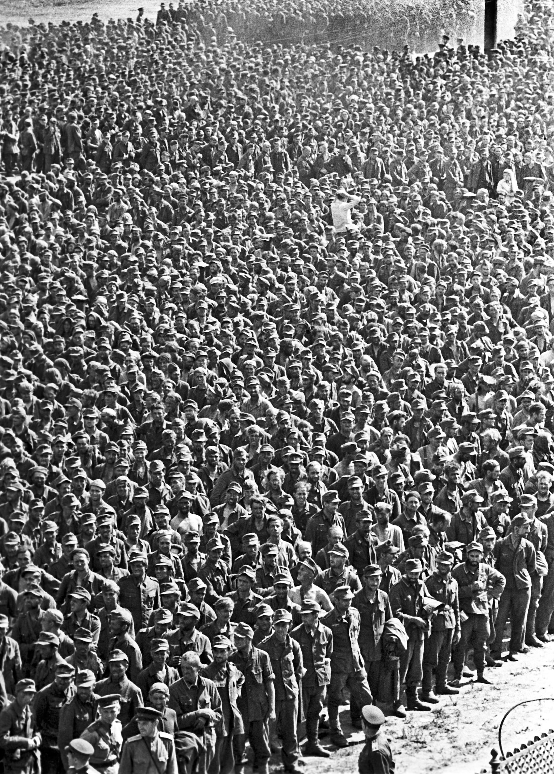 Prisioneros alemanes desfilando por Moscú en julio de 1944